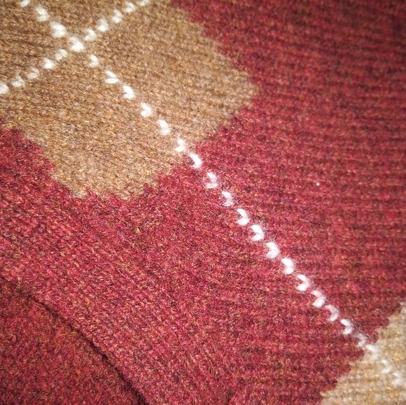 Brooks Brothers | Lambswool Argyle V-Neck Pullover Sweater Size Womens Medium - Picture 14 of 14